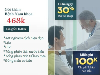 Ưu đãi khám bệnh nam khoa