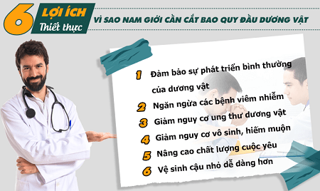 Lợi ích khi thực hiện cắt hẹp bao quy đầu