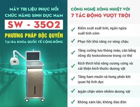 Khắc phục xuất tinh sớm tại phòng khám Đa khoa Quốc tế Cộng đồng